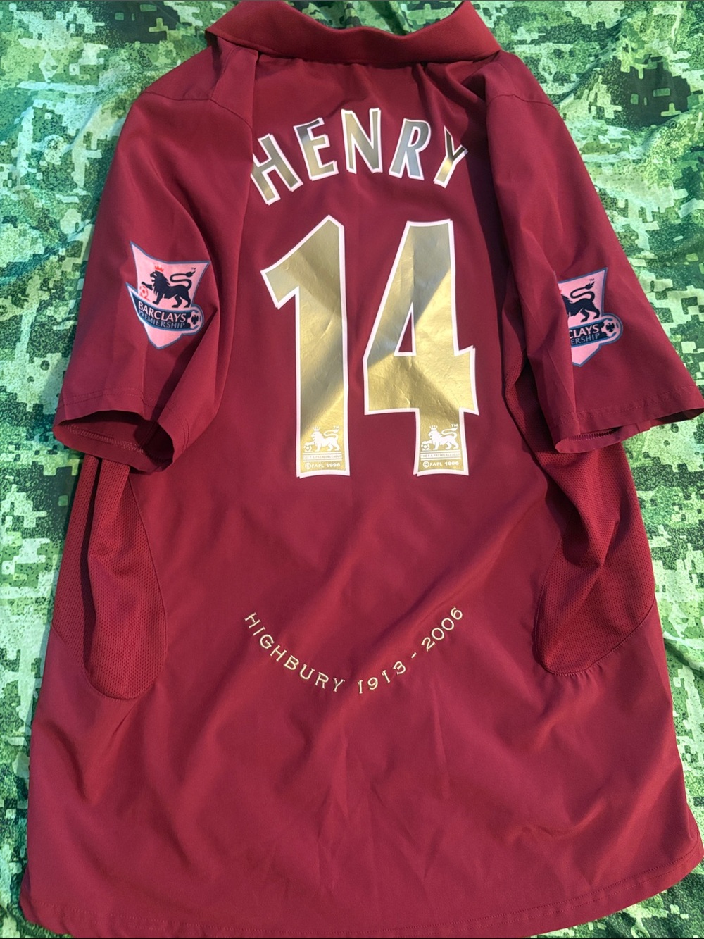 Nike Arsenal Henry Soccer Jersey EPL Total 90 - Picture 4 of 5